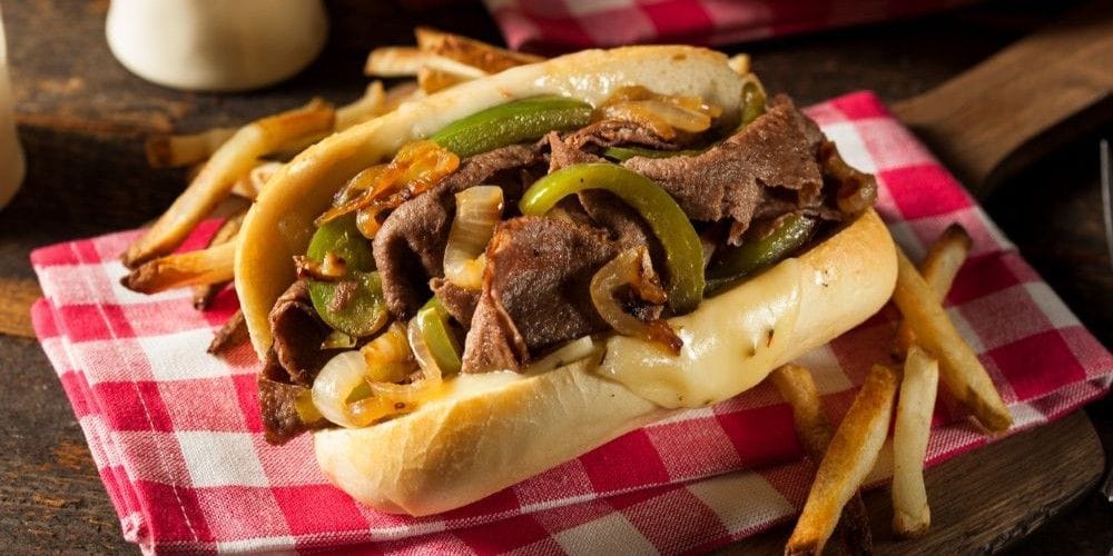 Prime Rib French Dip served at the table.