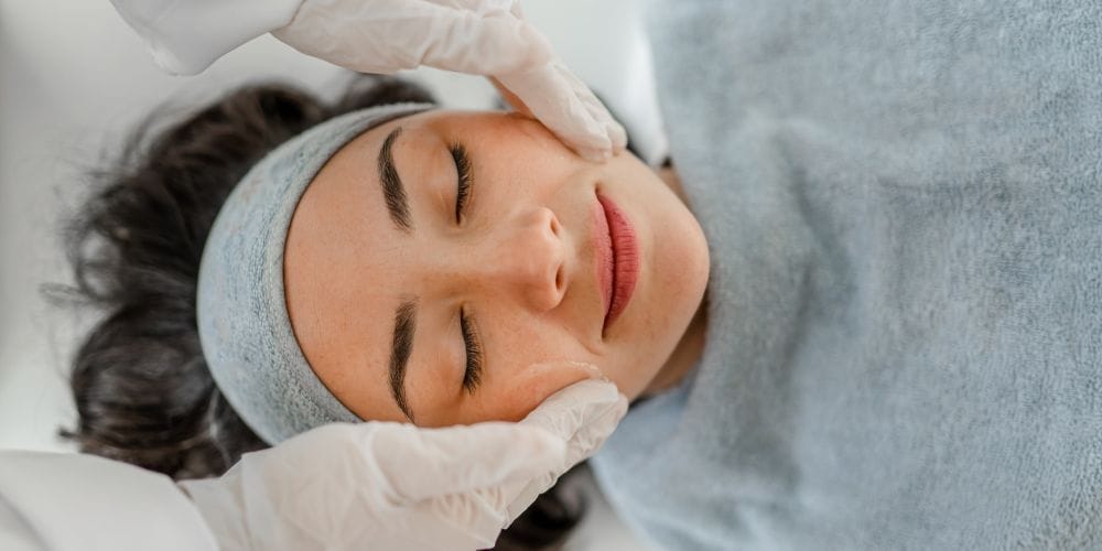 Patient receiving treatment at a local medical spa clinic.