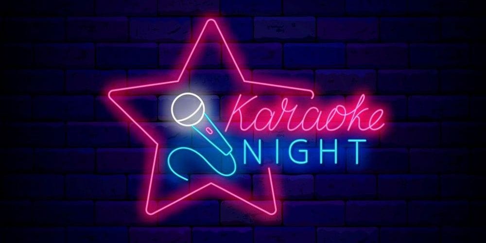 Karaoke night sign.